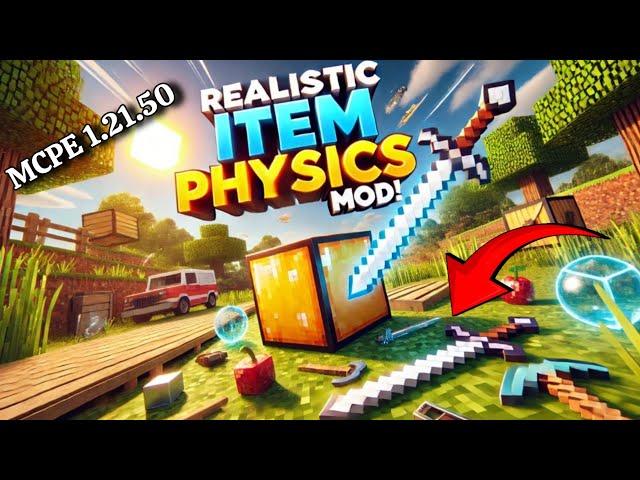 Item Physics Mod MCPE 1.21.44+ | Realistic Items Drop Addon MCPE | Mine Fire Bro