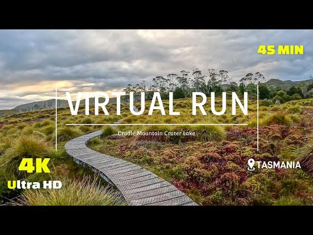 Virtual Run - Trail Run 4K - Treadmill Workout -Cradle Mountain - Scenery Tasmania