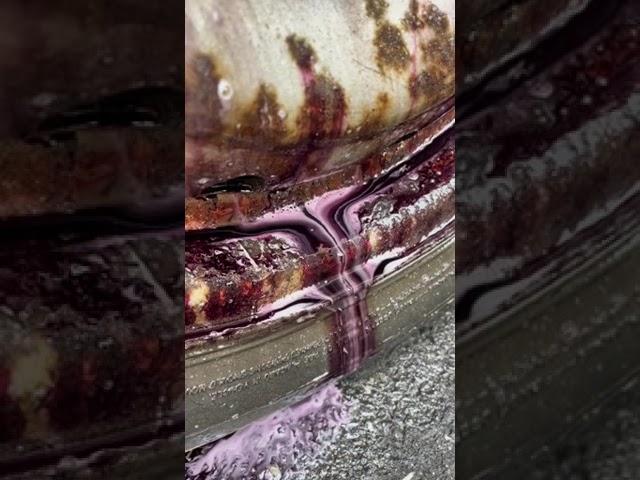 Detailing ASMR- How RUSTY is this van wheel! #shorts #asmr #detailing