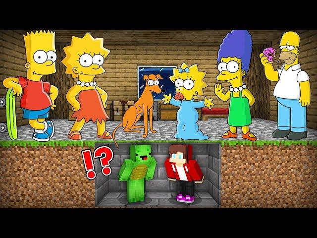 SIMPSONS vs Security House in Minecraft Maizen JJ and Mikey