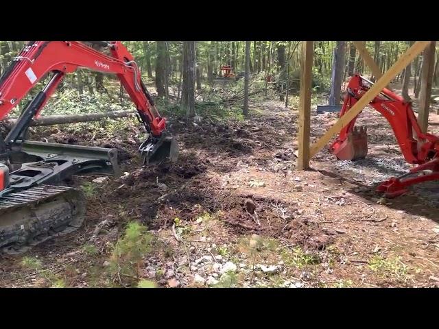 Mini Excavator vs  a Tractor!  Pluses and minuses! Kubota John Deere!