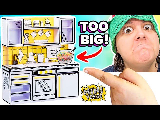 $40 TINY Kitchen is TOO BIG! Miniverse Make It Mini Kitchen Unbox Review