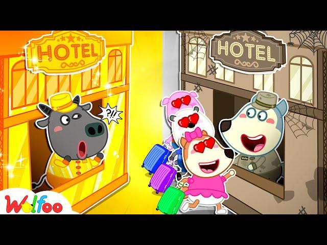 Poor Popular vs Rich Unpopular Hotel  Wolfoo’s Hotel Party Adventure with Friends | Wolfoo Channel