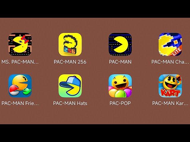 Ms. Pac-Man,Pac-Man 256,Pac-Man Classic,Pac-Man Championship Edition,Pac-Man Friends,Hats,Kart Rally