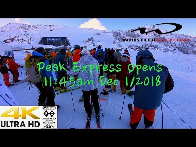 Whistler Peak Express Opening Day @whistlerblackcomb in 4K  Experts Only!