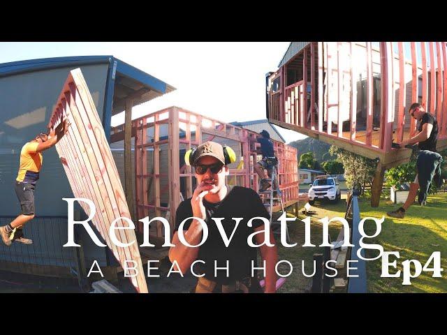 Renovating a BEACH HOUSE EP4: Frames are up! so many nogs 