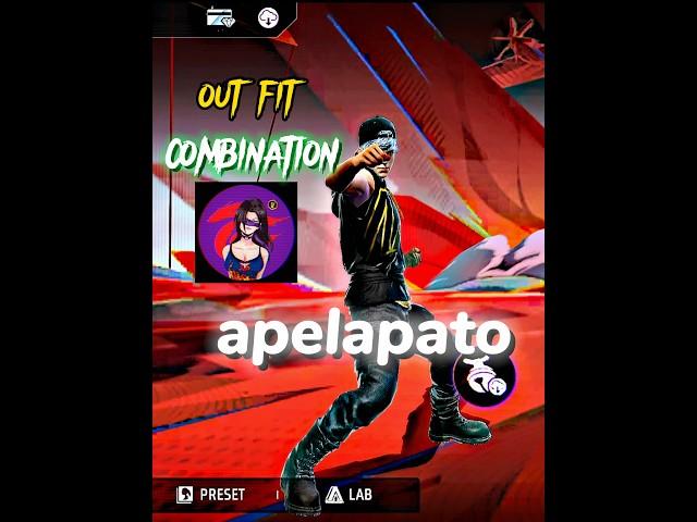 Apelapato  Out - Fit Combination  #shorts #freefire #settings #shortsfeed #outfit #apelapato