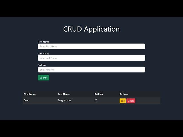 JavaScript CRUD Application  - CRUD Operations With JavaScript