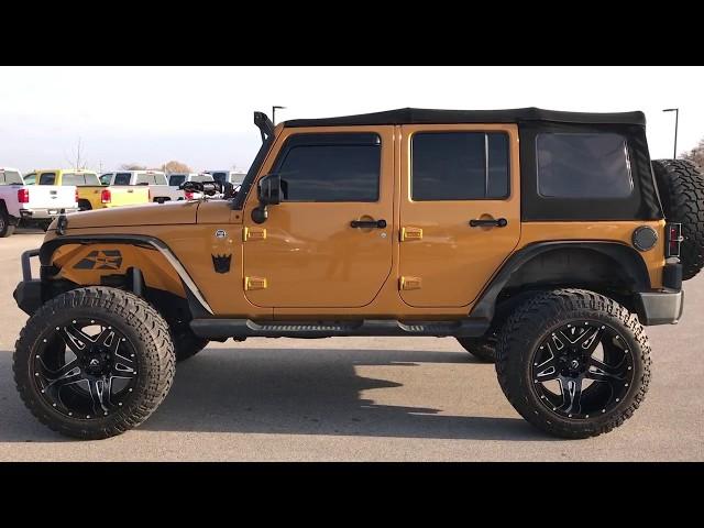 LIFTED 2014 JEEP WRANGLER 4 DOOR UNLIMITED ALTITUDE WALK AROUND REVIEW AMPD ORANGE AMP'D SOLD! 9249