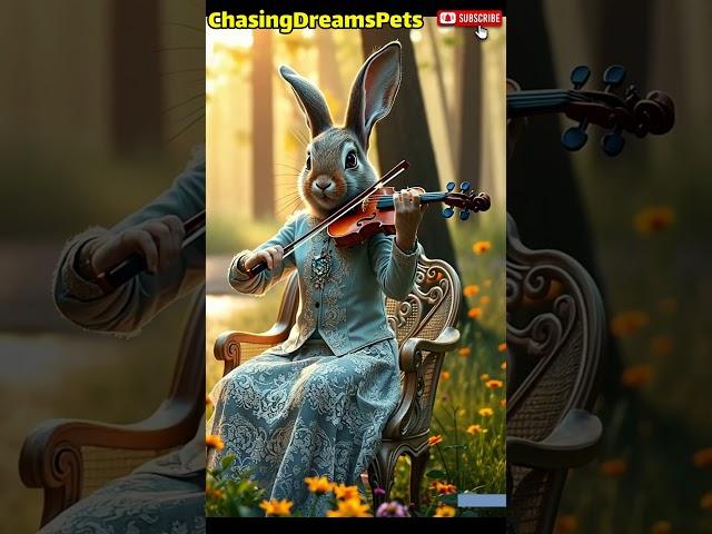 Symphony of Bunnies: AI-Generated Violin Virtuosos | Chasing Dreams Pets