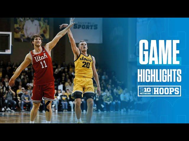 Iowa vs. Utah | Highlights | Big Ten Men's Basketball | 12/21/2024