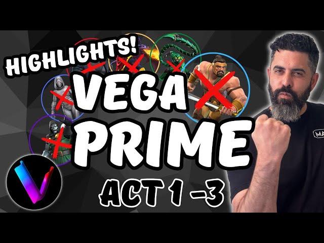 Phenomenal Start - Vega Prime - F2P - Full Recap Act 1-3 - Perfect Crystal Pulls - No Broken Champs