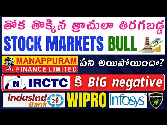 తల పొగరు చూపిన Stock Market BULL|Manappuram 15% down|Wipro,Infosys,Indusind bank|NIFTY,Bank NIFTY.