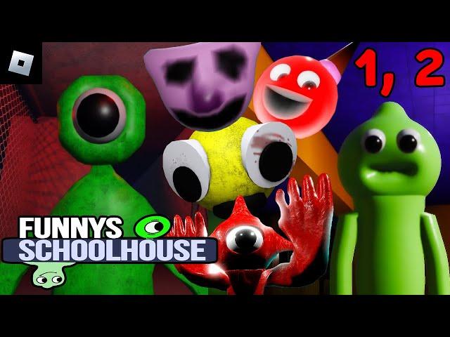 Funnys Schoolhouse [Chapter 1, 2] : roblox mascot horror gameplay walkthrough