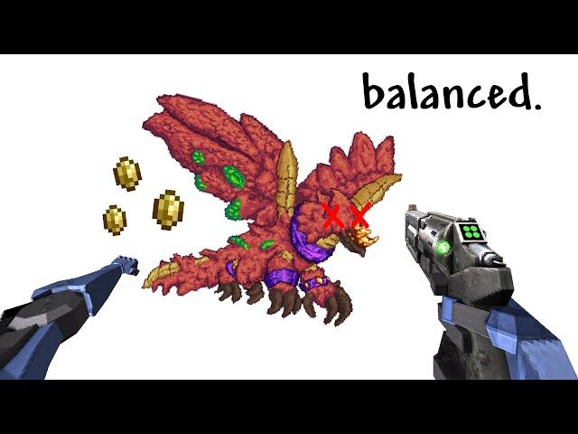 Breaking Calamity using ULTRAKILL Gun is perfectly balanced.