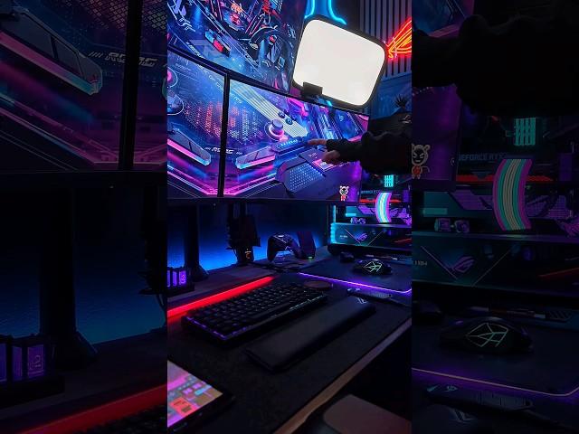 𝕎𝔸ℝℕ𝕀ℕ𝔾 ️ #asus #asusrog #rog #desksetup #setup #pc #pcgaming