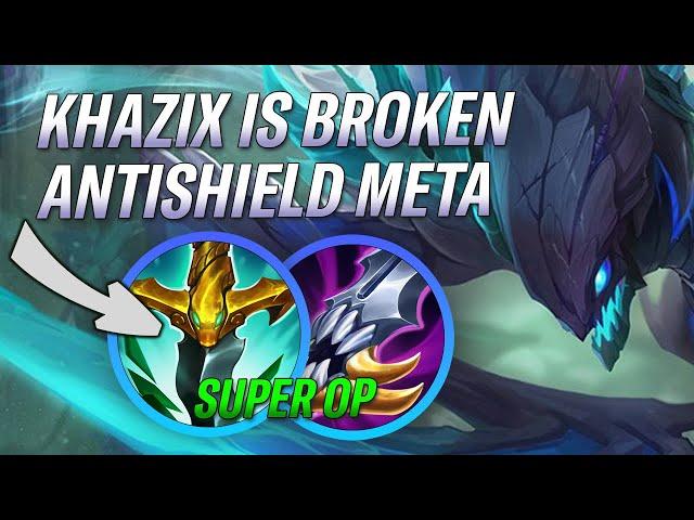 KHAZIX IS BROKEN RIGHT NOW! ANTISHIELD META IS SO GOOD FOR HIM! Khazix Wild Rift Gameplay