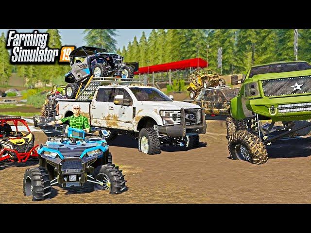 MILLIONAIRE'S GO MUDDING! (NEW 2021 CAN-AM, POLARIS GENERAL & MAVERICK) | FARMING SIMULATOR 2019