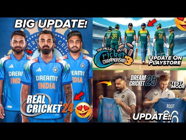 Real Cricket 24 New Update | Dream Cricket 25 Update | WCC-3 Update PlayStore | CCL25 Update