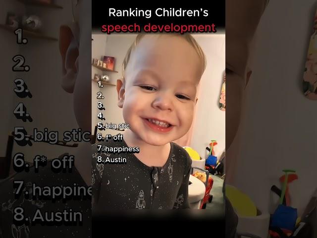 Ranking Children’s Speech Development #shorts #funny