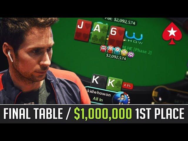 $1,000,000 1st Place FINAL TABLE, SCOOP $1,050 Phase 5,821 entrants