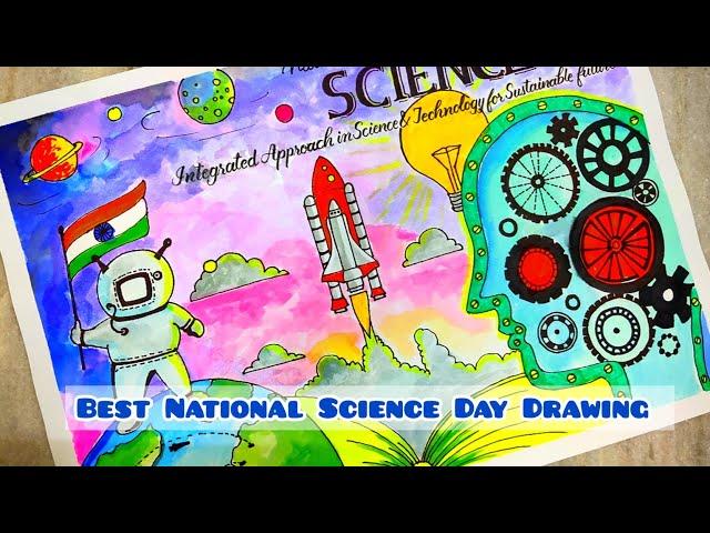 National Science Day Drawing/ Science Day Poster/National technology day drawing #scienceproject
