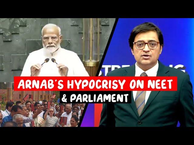 Arnab's Hypocrisy on #neet  & Parliament today