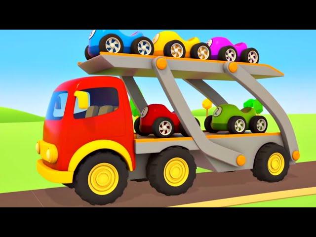 Helper cars full episodes cartoons for kids. Street vehicles & car transporter. Racing cars for kids