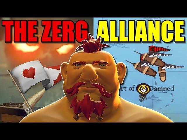 Fighting The ALLIANCE ZERG at Reaper's Hideout! (Sea Of Thieves)