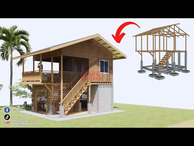 House Design | (6mX5m) TROPICAL HOUSE | 2 BEDROOMS