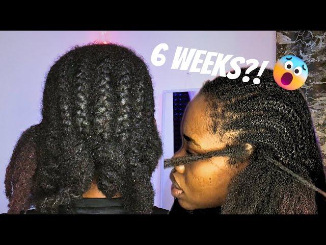 Taking down my cornrows after 6 weeks + length retention tips