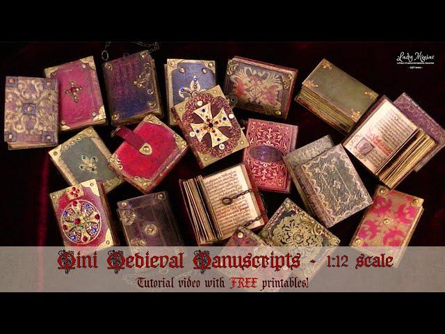  Mini Medieval Manuscripts (Part 1) - DIY Basic Book Making / Bookbinding - with FREE printables!