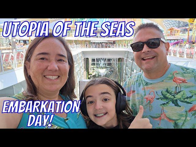 Embarking Royal Caribbean's Utopia Of The Seas! Out Biggest Embarkation Day Ever! We Cover It All!