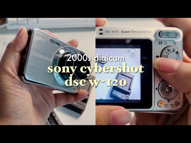   2000s/y2k vintage digicam | sony cybershot dsc w-120  unbox, supplies, export tutorial, results