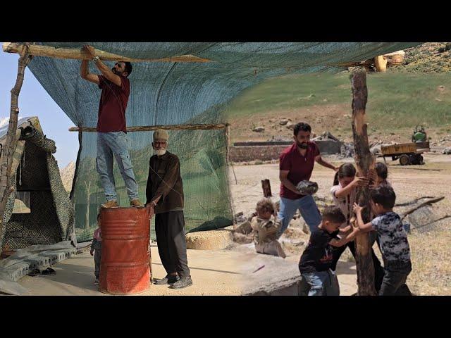 Building a nomadic house with engineer Babazadeh and orphaned children