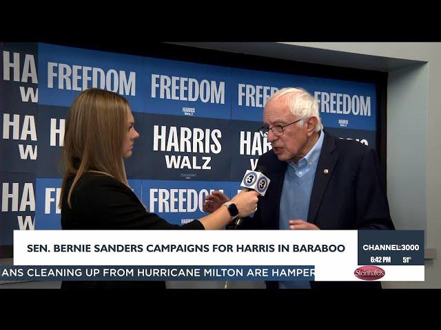 Sen. Bernie Sanders campaigns for Harris in Baraboo