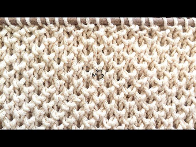 How to knit the Half Brioche stitch pattern (using the knit stitch only) - So Woolly