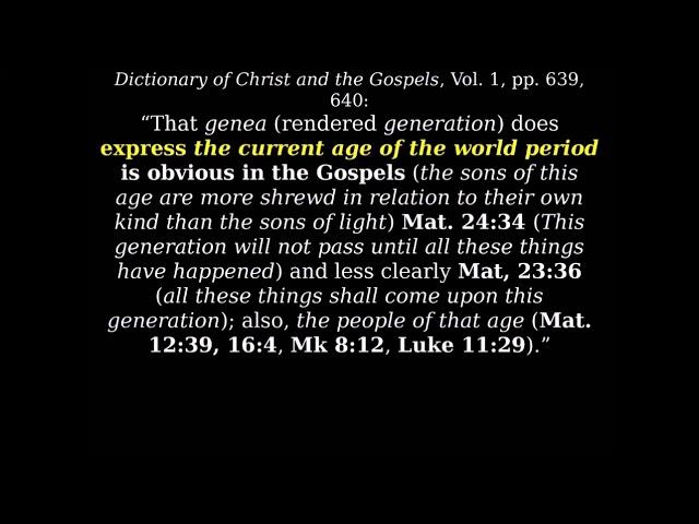 Which generation? Matthew 24:34