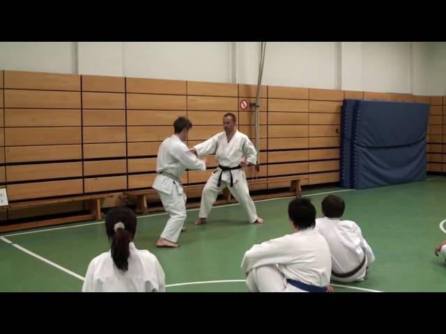 Andre Bertel teaching Karate classes in Germany