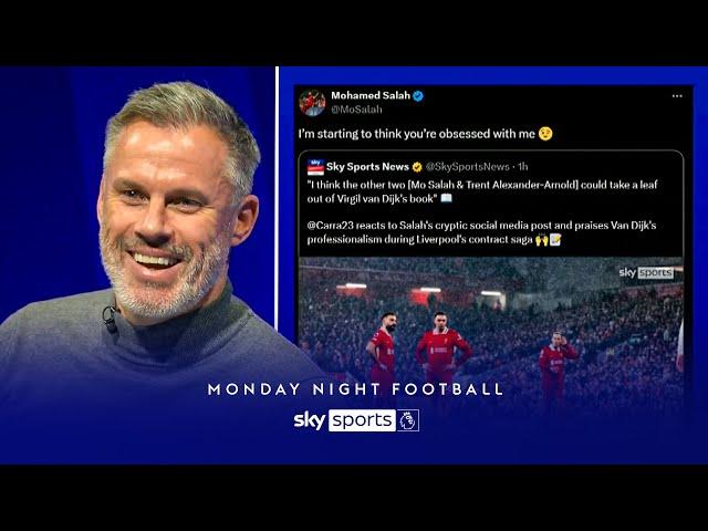 Jamie Carragher responds to Mo Salah's social media message to him! 