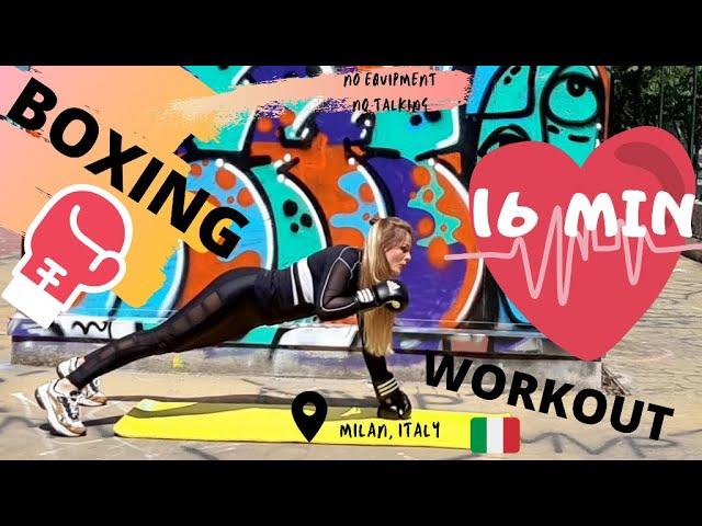 #BOXING 16 MIN BOXING WORKOUT AND CARDIO//CALORIES BURN// MILAN //CHRISTINA CHISLOVA