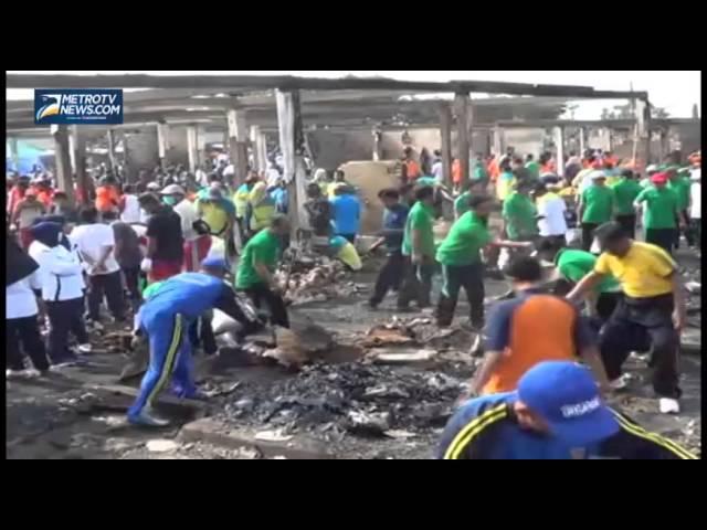 PASAR TERBAKAR, PEDAGANG TOLAK RELOKASI