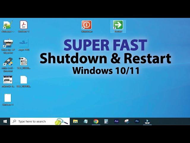 Make Quick Shutdown & Restart Shortcut for Windows 10 & 11