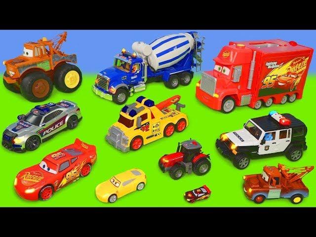 Excavator, Fire Truck, Police Cars, Garbage Trucks, Tractor Toy Vehicles for Kids