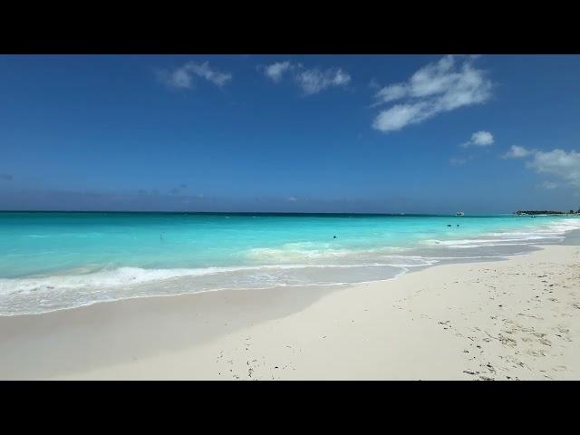 Grace Bay Beach at Providenciales on Turks and Caicos Islands in the Caribbean