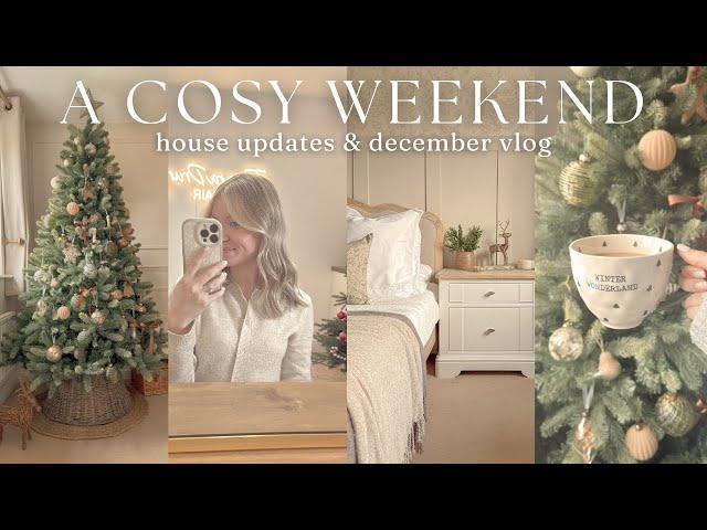 cosy december vlog | house updates, garden centre & unboxing haul