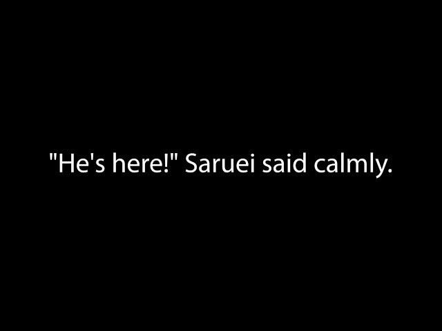 "He's here!" Saruei said calmly.