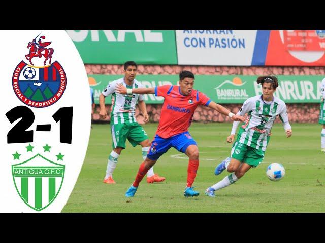 Municipal vs Antigua GFC 2-1 GOLES y RESUMEN | Apertura J6