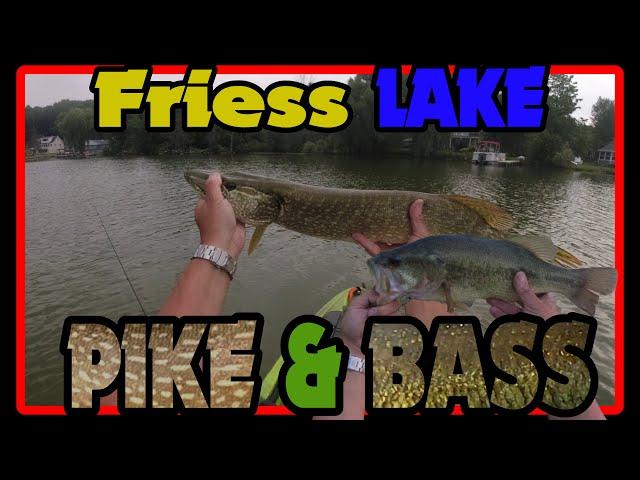 Evening Kayak Bass and Pike Fishing on Friess Lake with the Native Falcon 11