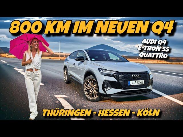 Neuer Audi Q4 e-tron 55 elektro auf Langstrecke! Gotha & Frau Holle Land Germerode